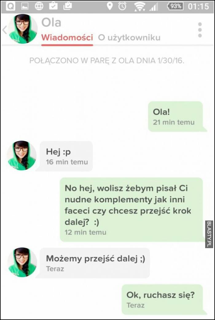 Wolisz żebym pisał Ci nudne komplementy