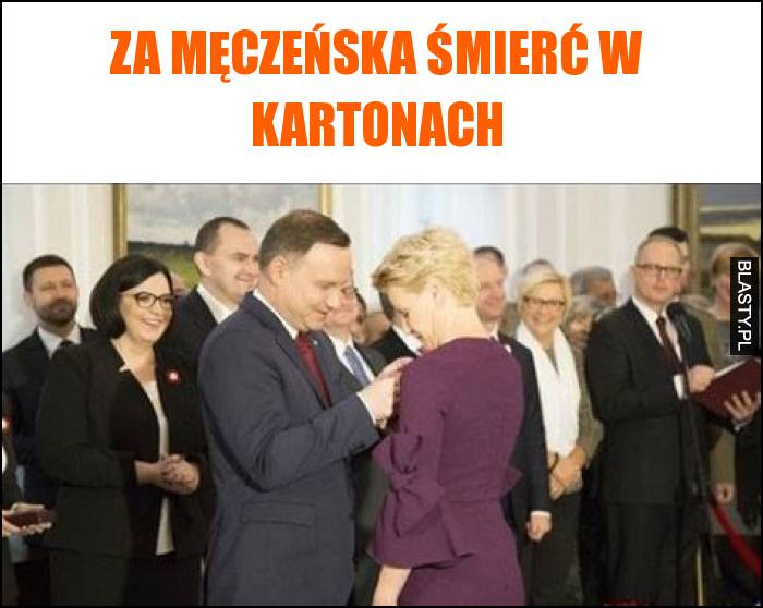 Za męczeńska śmierć w kartonach