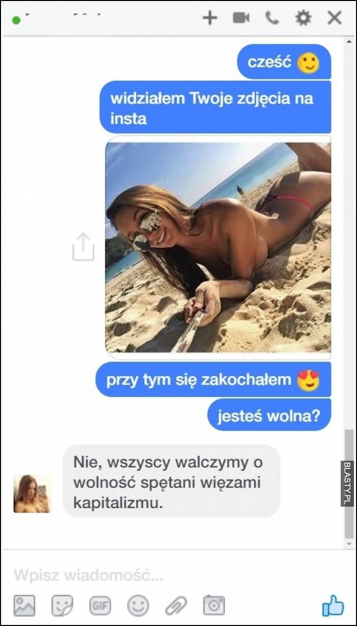 Cześć jesteś wolna ?