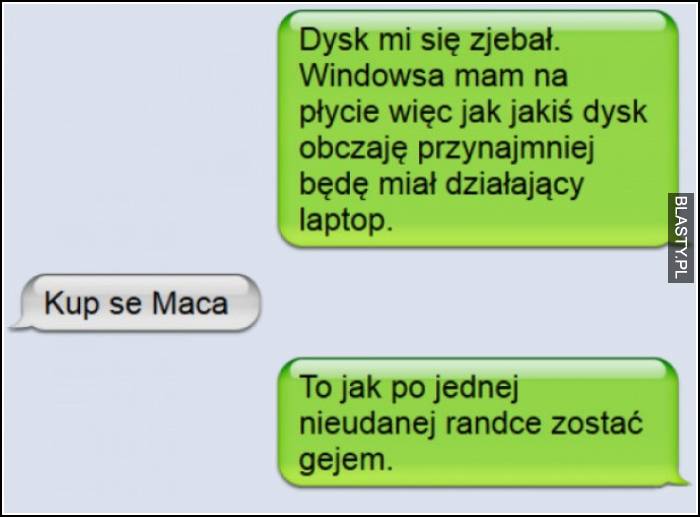 Dysk mi się zjebał