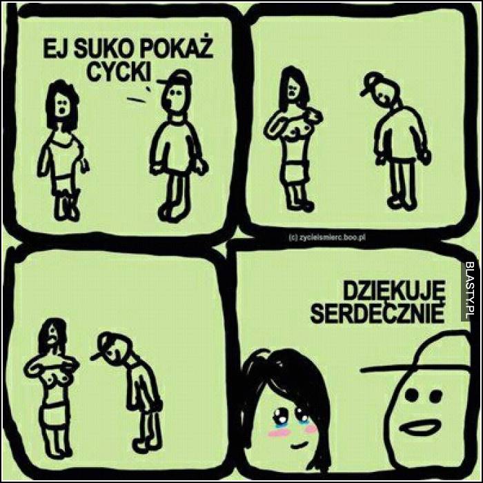 Ej suko pokaż cycki