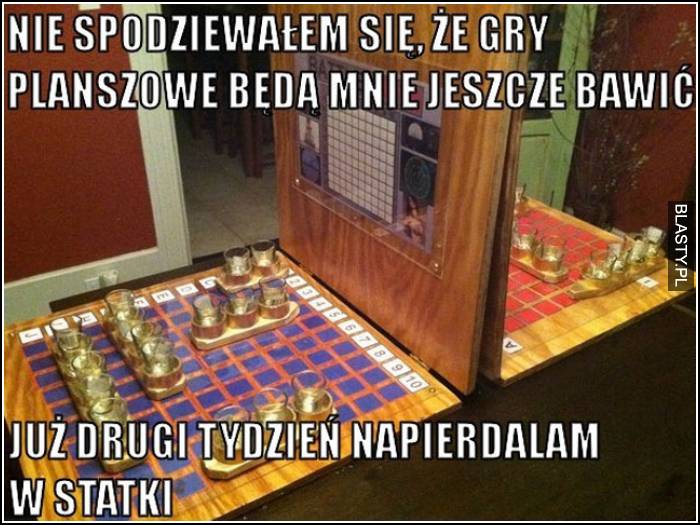 gra w statki i alkohol