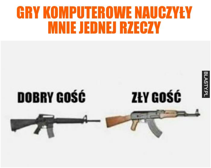 Gry komputerowe nauczyły mnie jednej rzeczy