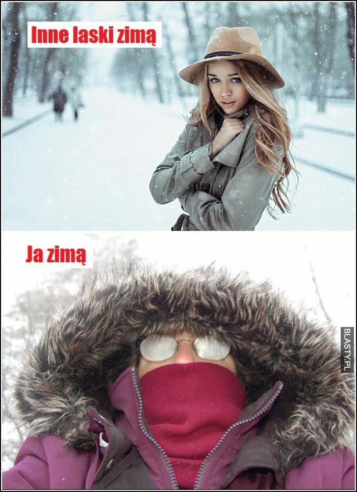 Inne laski zimą vs ja zimą