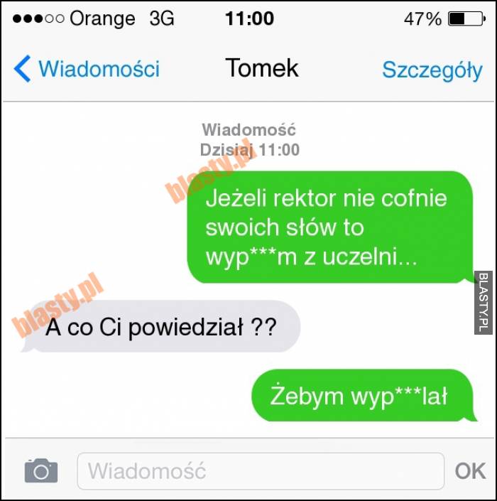 Jeżeli rektor nie cofnie swoich słów