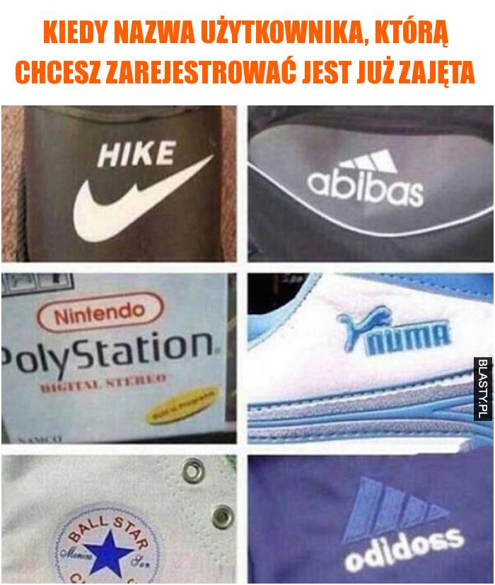 Kiedy nazwa użytkownika, którą chcesz zarejestrować jest już zajęta