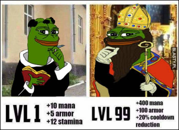 Pepe level 1 vs Pepe level 99