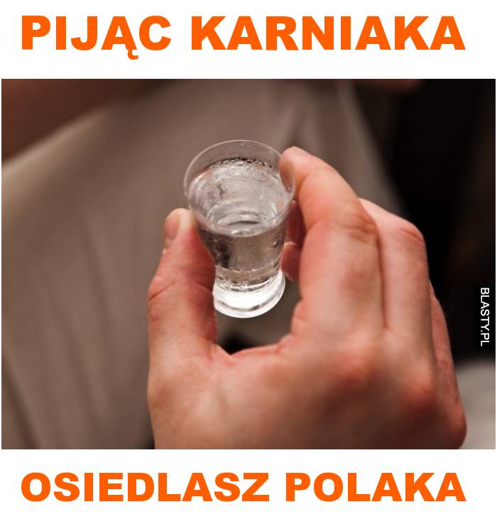 Pijąc karniaka osiedlasz polaka