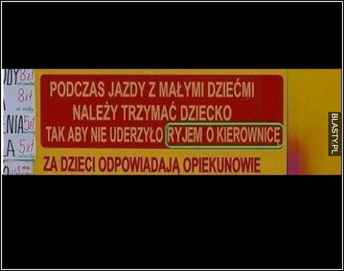 Podczas jazdy z małymi dziecmi