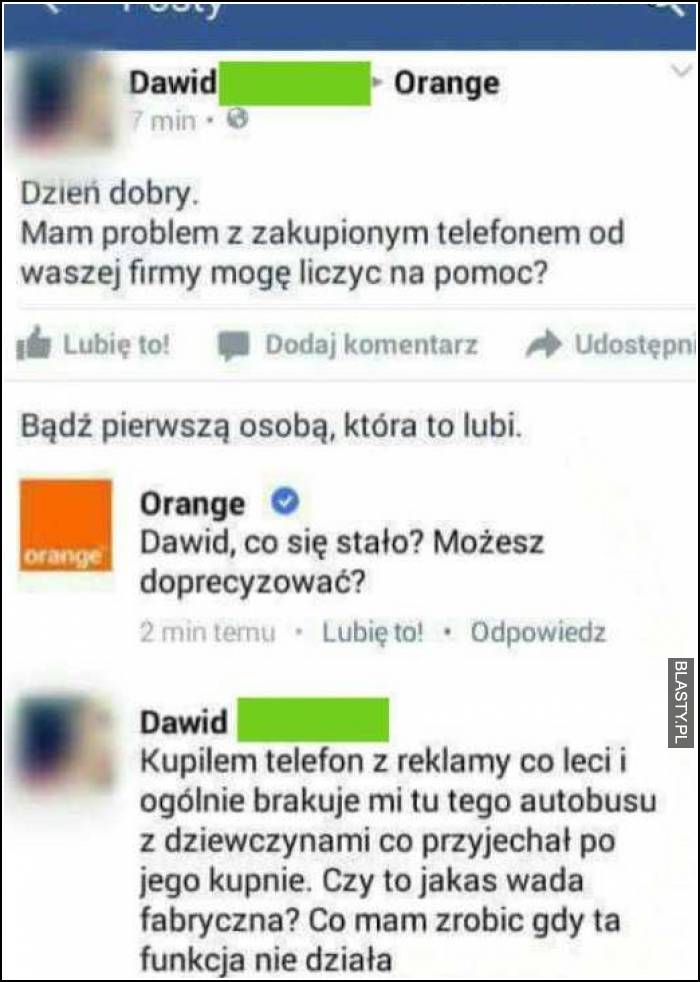 rozmowa z orange z doradcą klienta