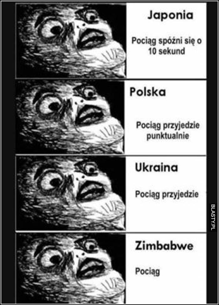 Zaskoczenie ma różne oblicze : Japonia, polska, ukraina, zimbabwe