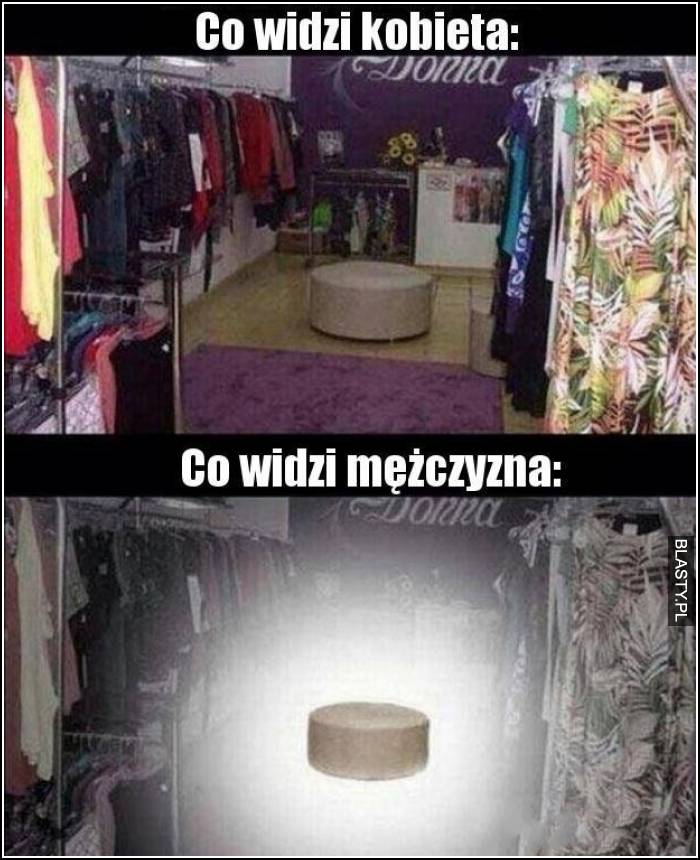 co widzi kobieta