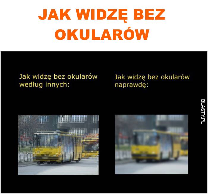 jak widzę bez okularów