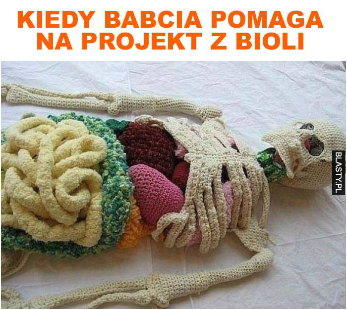 Kiedy babcia pomaga na projekt z bioli