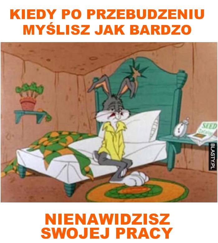 kiedy po przebudzeniu myślisz jak bardzo nienawidzisz swojej pracy