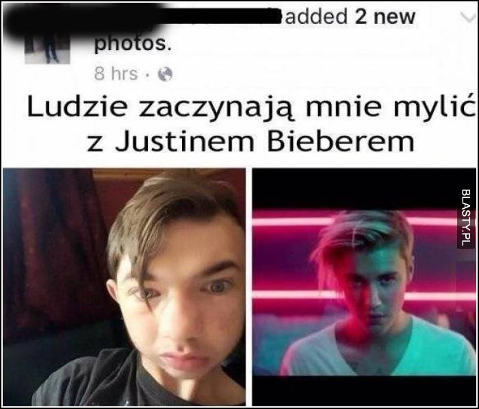 ludzie myla go z justinem bieberem