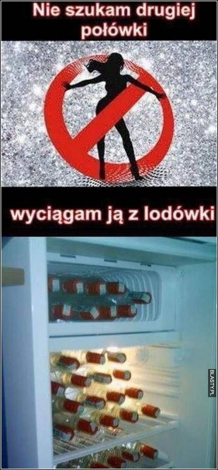 nie szukam drugiej połówki, ja wyciągam ją z lodówki,