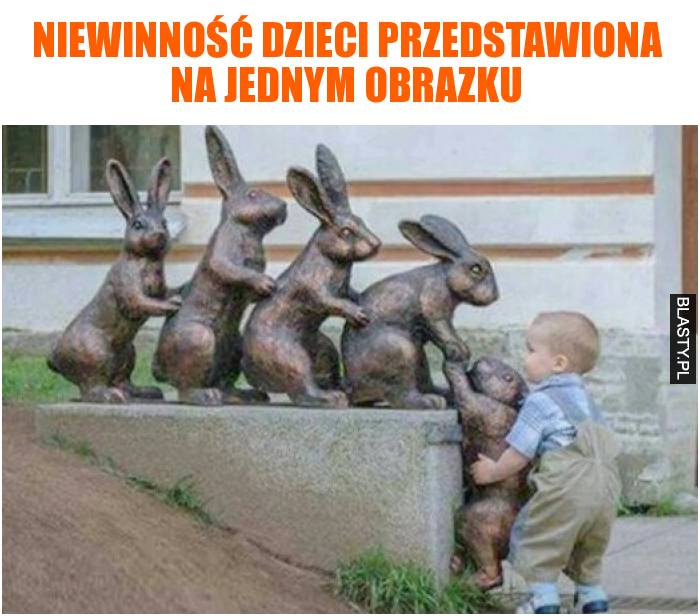 Niewinność dzieci przedstawiona na jednym obrazku