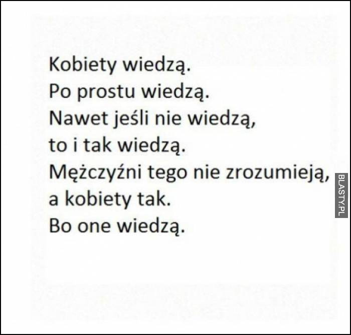 wszystko wiedząca kobieta