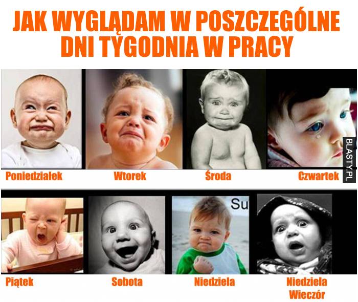 Jak wyglądam w poszczególne dni tygodnia