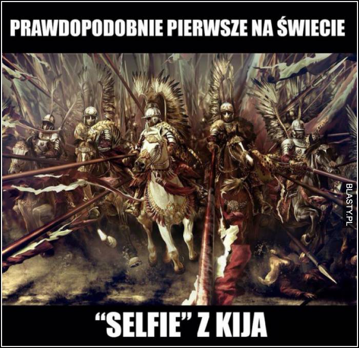 prawdopodobnie pierwsze selfie z kija