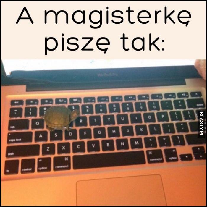 A magisterkę piszę tak