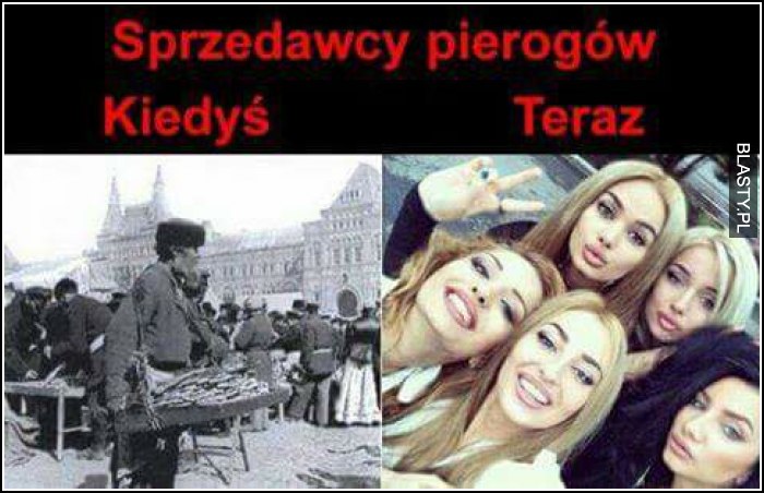 Sprzedawcy pierogów - kiedyś vs dzisiaj