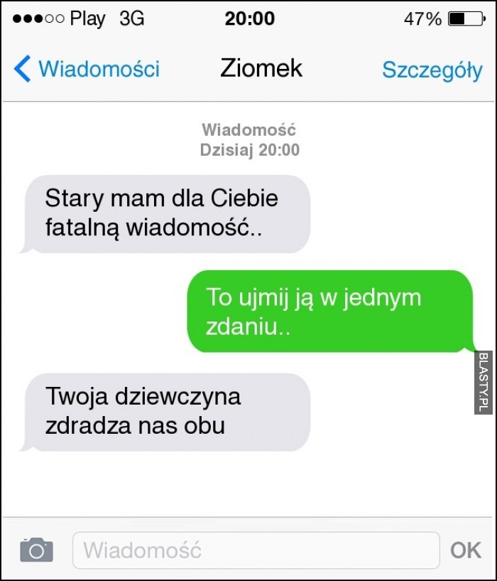 Stary mam dla Ciebie fatalną wiadomość