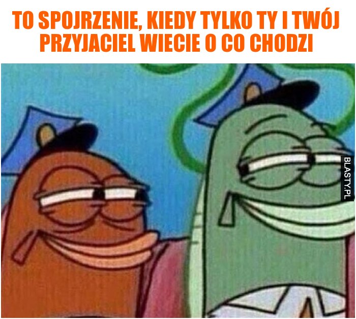 To spojrzenie, kiedy tylko Ty i Twój przyjaciel wiecie o co chodzi