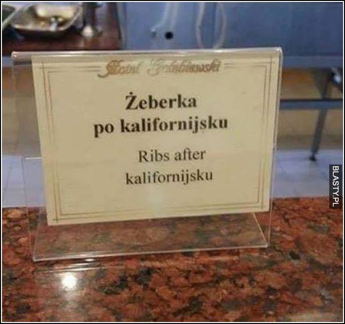 Żeberka po kalifornijsku