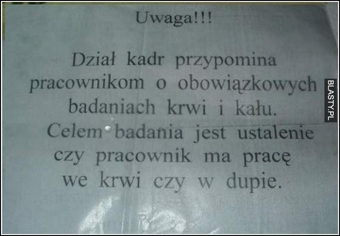 Dział kadr przypomina