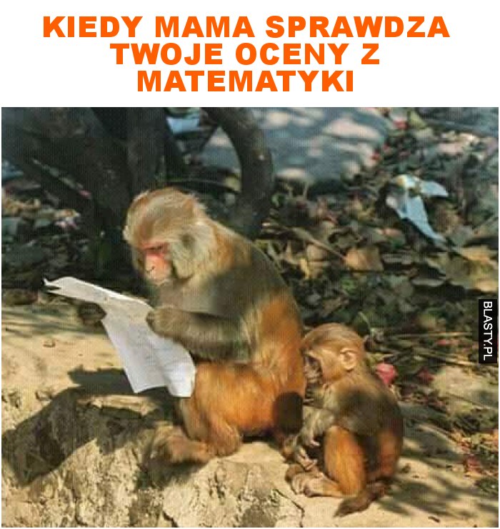 kiedy mama sprawdza twoje oceny z matematyki