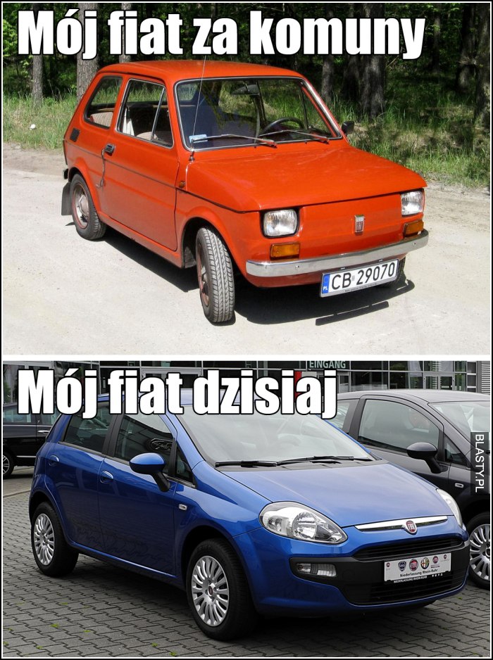 mój fiat za komunt