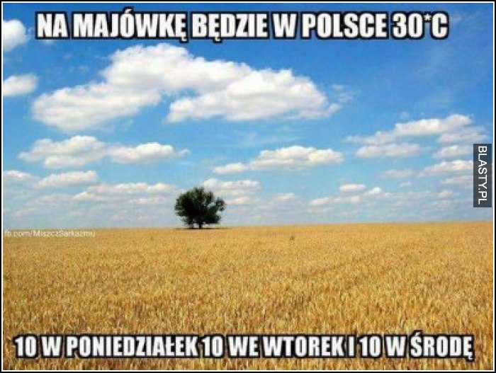 Na majówkę będzie w polsce 30 stopni