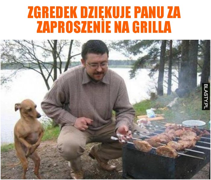 Zgredek dziękuje panu za zaproszenie na grilla