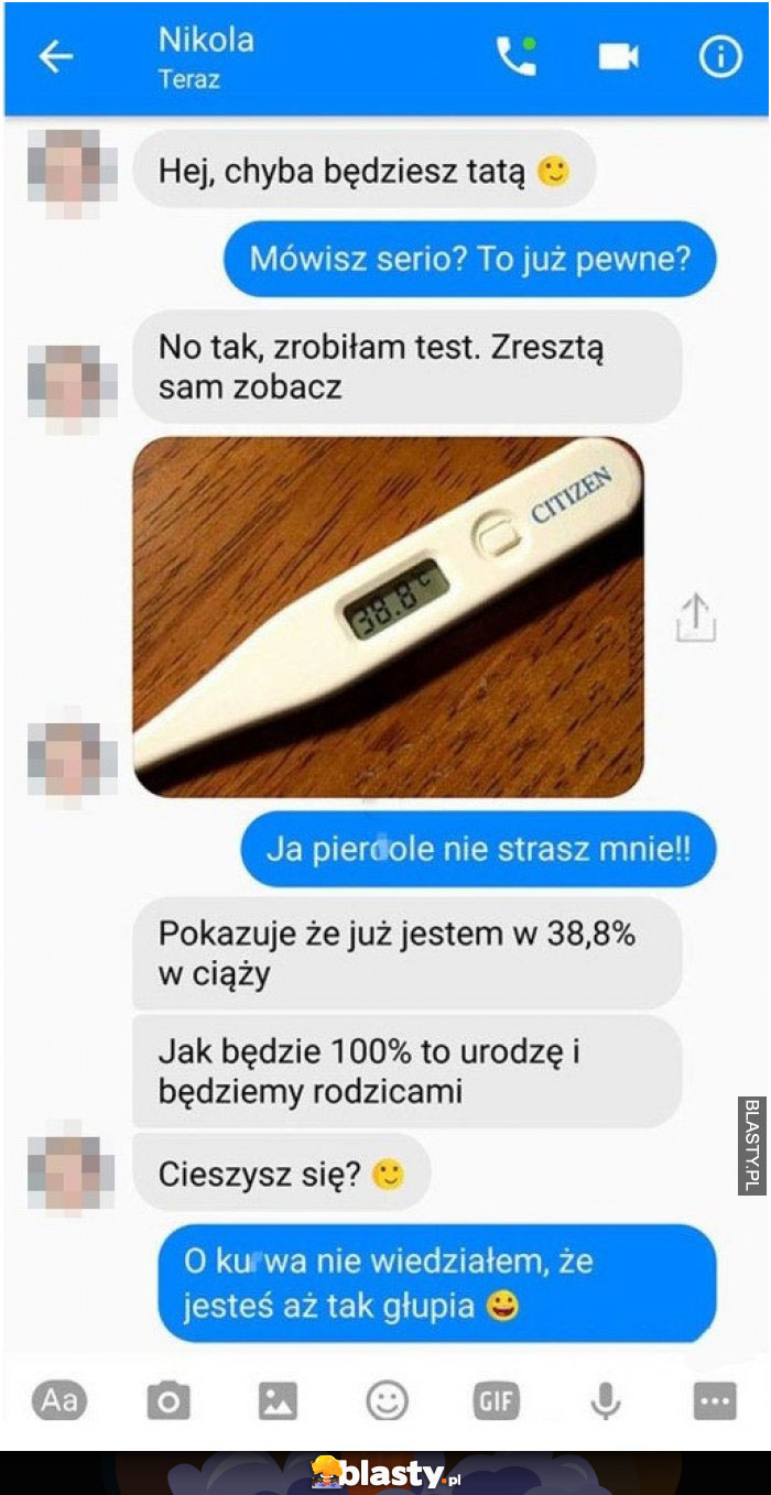 Hej chyba będziesz tatą