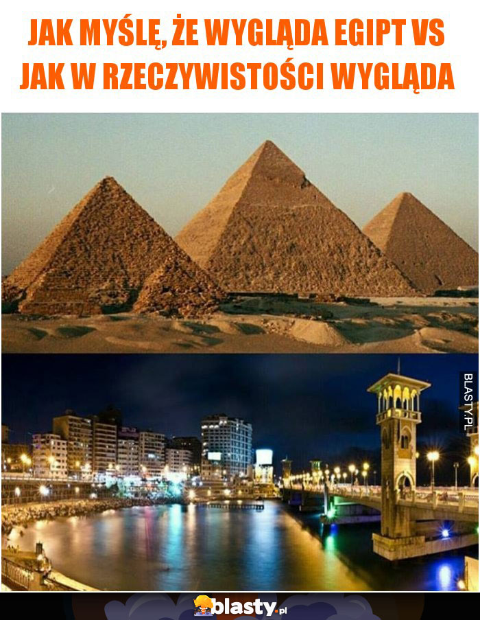 Jak myślę, że wygląda egipt vs jak w rzeczywistości wygląda