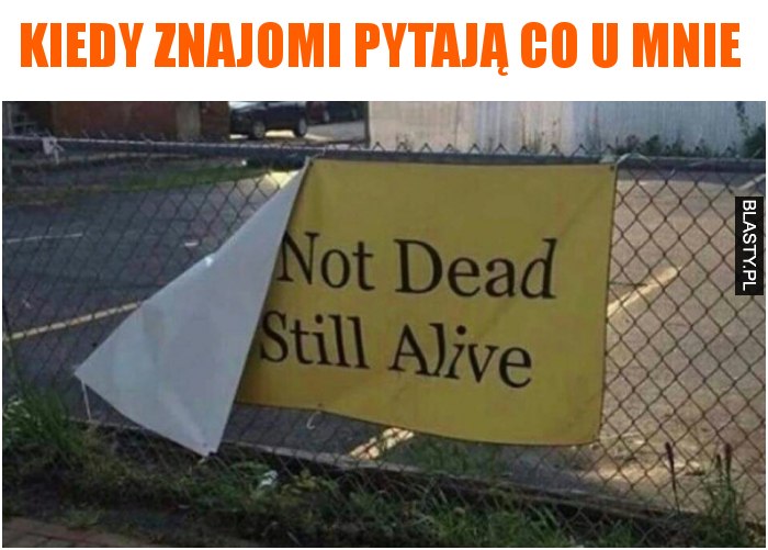 Kiedy znajomi pytają co u mnie