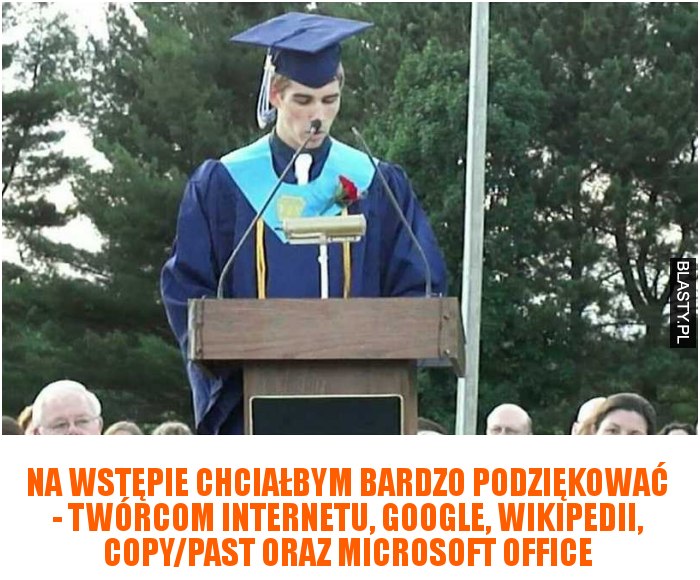 Na wstępie chciałbym bardzo podziękować