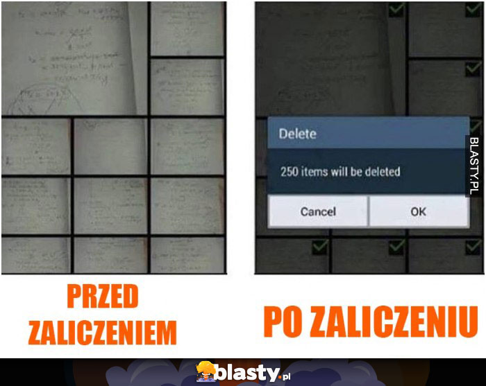 Nauka przed zaliczeniem vs po zaliczeniu