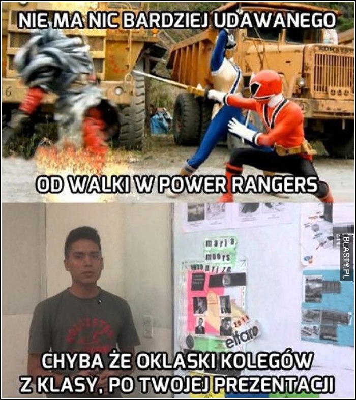 Nie ma nic bardziej udawanego od walki Power Rangers