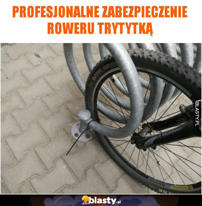 Profesjonalne zabezpieczenie roweru trytytką