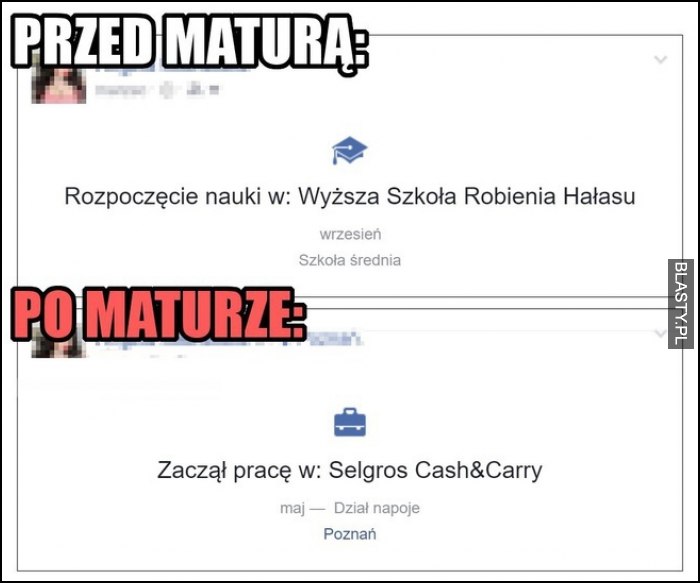 Przed maturą vs po maturze