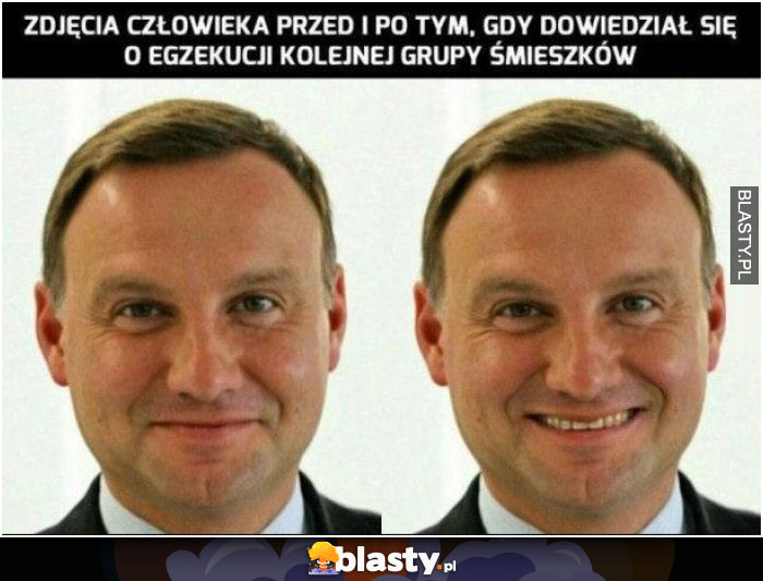 Zdjęcia człowieka przed i po tym jak dowiedział się