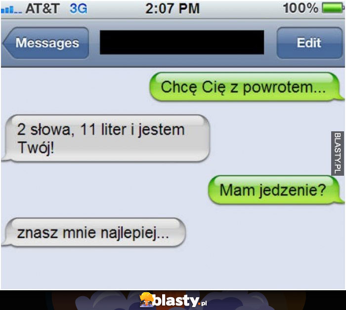 Chcę Cię z powrotem !