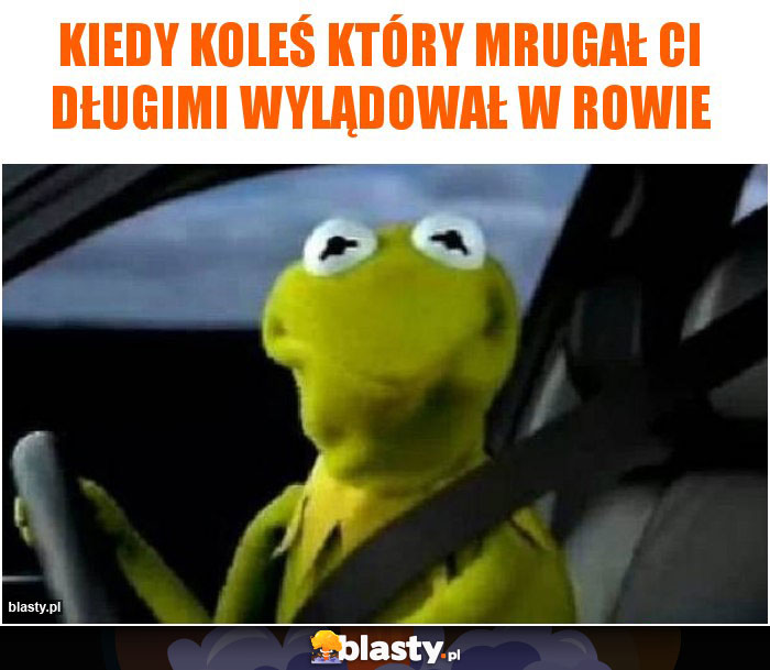 Kiedy koleś który mrugał Ci długimi wylądował w rowie