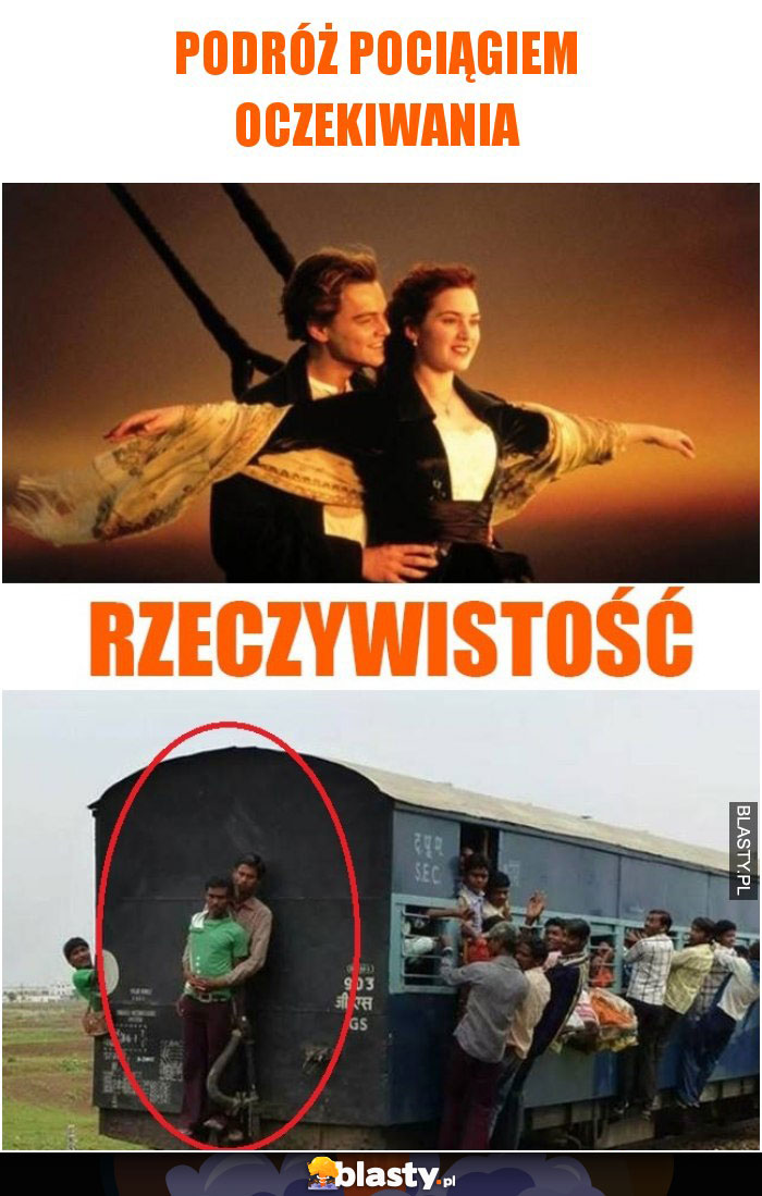 Podróż pociągiem oczekiwania vs rzeczywistość