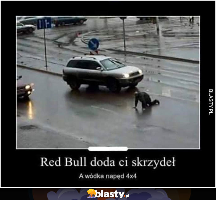 Red bull, a wódka