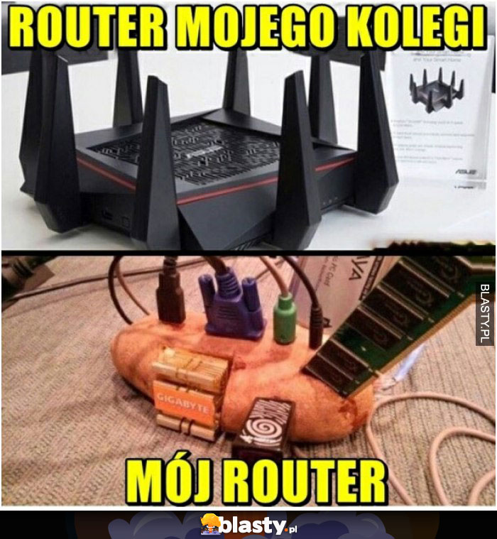 Router mojego kolegi vs mój router