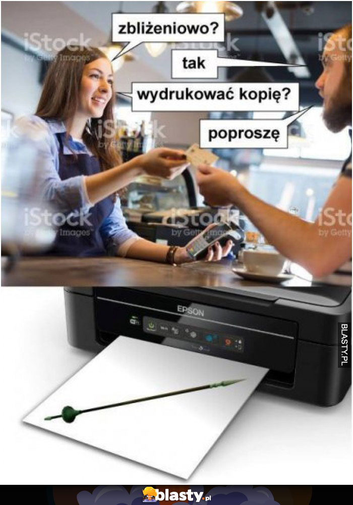 Zbliżeniowo ? tak poproszę - wydrukować kopię